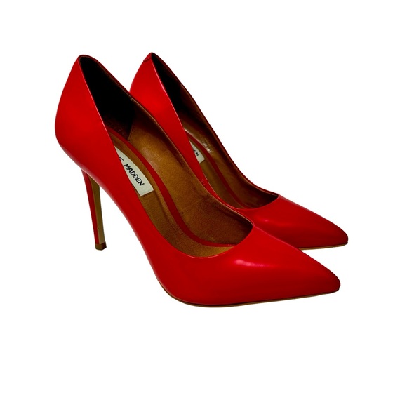 Steve Madden Red Pointed Toe Stiletto Heels - Picture 5 of 8